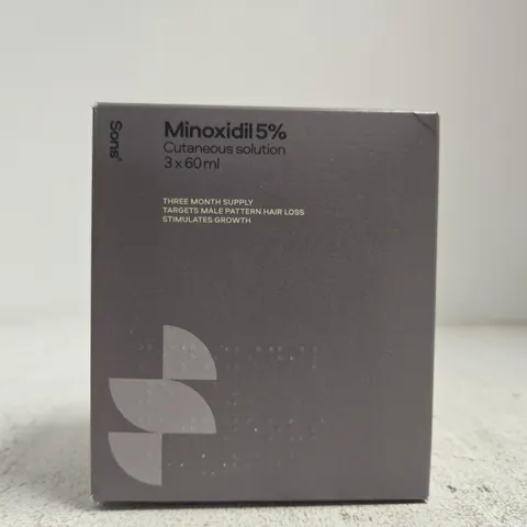 BOXED SONS MINOXIDIL 5% SPRAY (3X60ML) HAIR REGROWTH SOLUTION