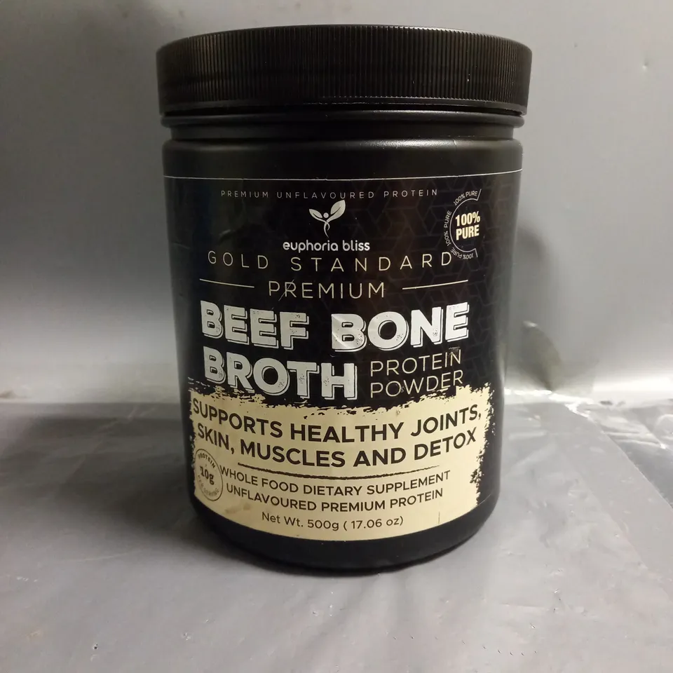EUPHORIA BLISS GOLD STANDARD BEEF BONE BROTH PROTEIN POWDER 500G