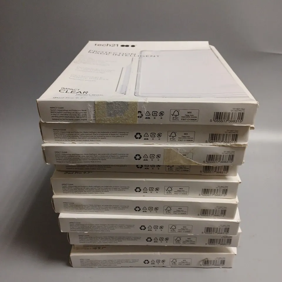 10 X BOXED TECH21 IMPACT CLEAR PROTECTIVE CASES FOR IPAD PRO 9.7"