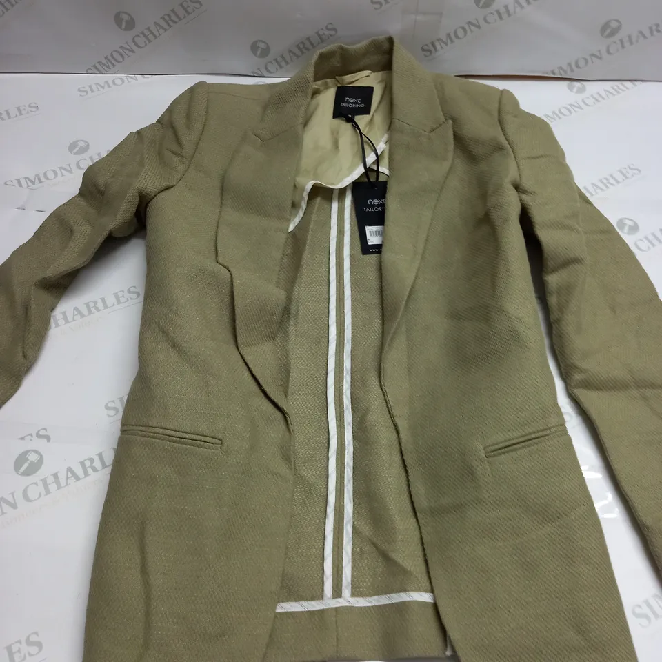 NEXT TAILORING  KHAKI GREEN JACKET - SIZE 8 