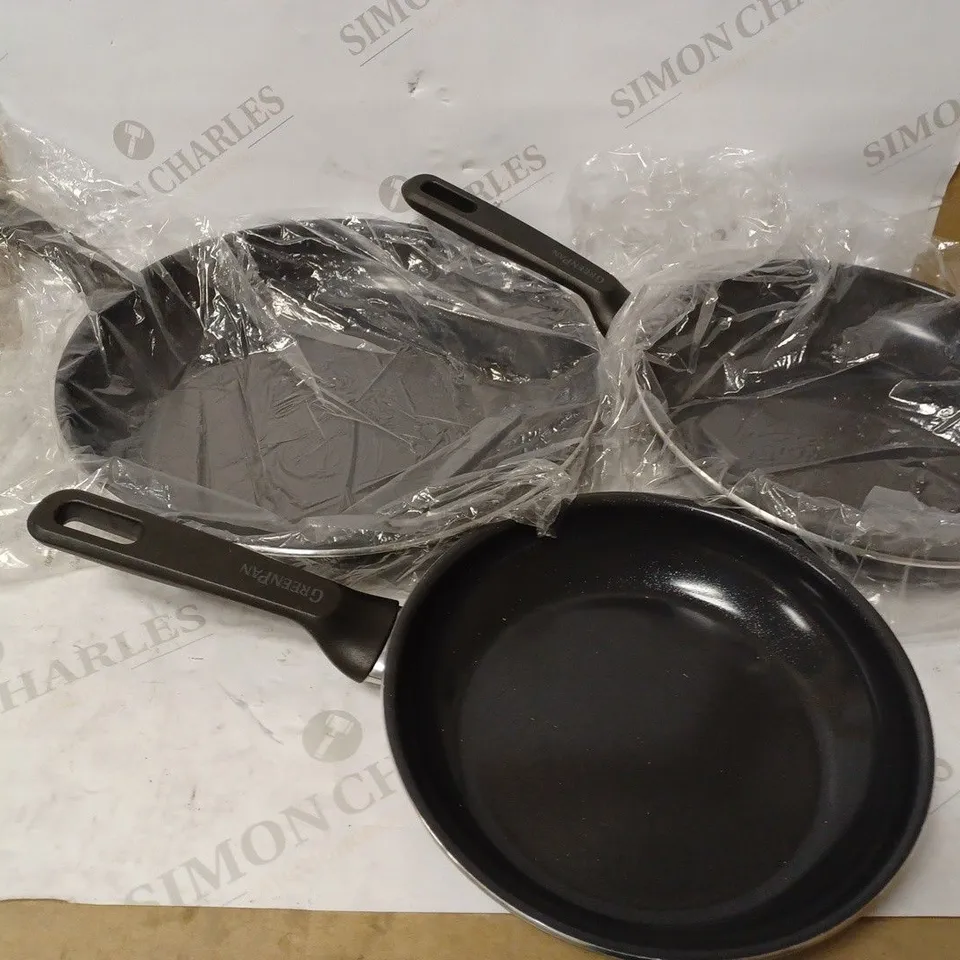 GREENPAN FRYING PAN SET, NON STICK, TOXIN CERAMIC PANS 