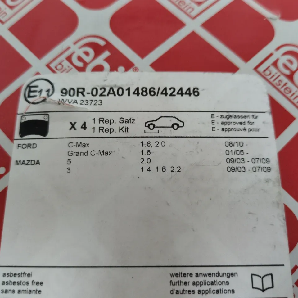 SEALED FEBI BILSTEIN BRAKE PAD SET 