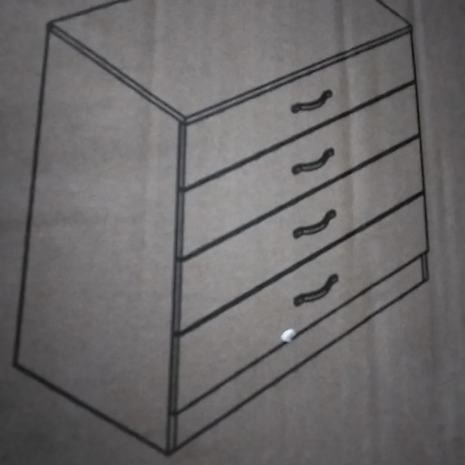 RIANO 4 DRAWER CHEST IN WHITE BOX 1 OF 1 