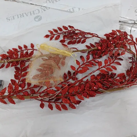 ALISON CORK PRE-LIT GLITTER JEWELLED COLLECTION - RED