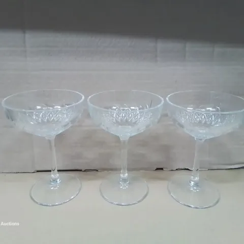 BOXED 9X PASABAHCE TIMELESS VINTAGE COUPE 27CL / 9OZ GLASSES (1 BOX)