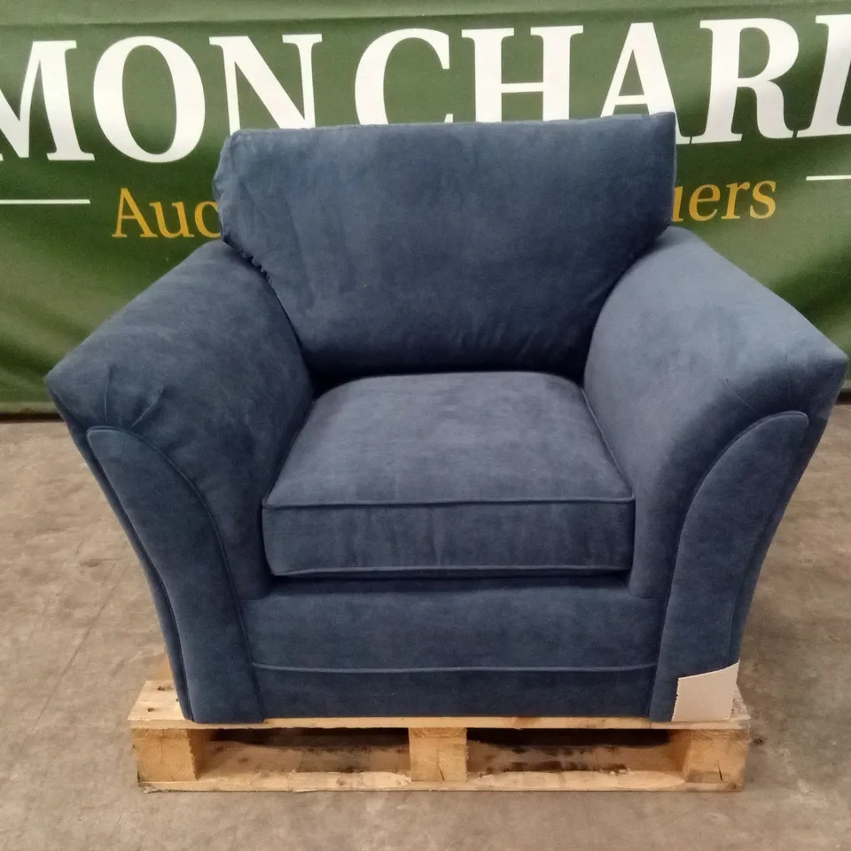 DURY FABRIC ARMCHAIR - BLUE RRP £399