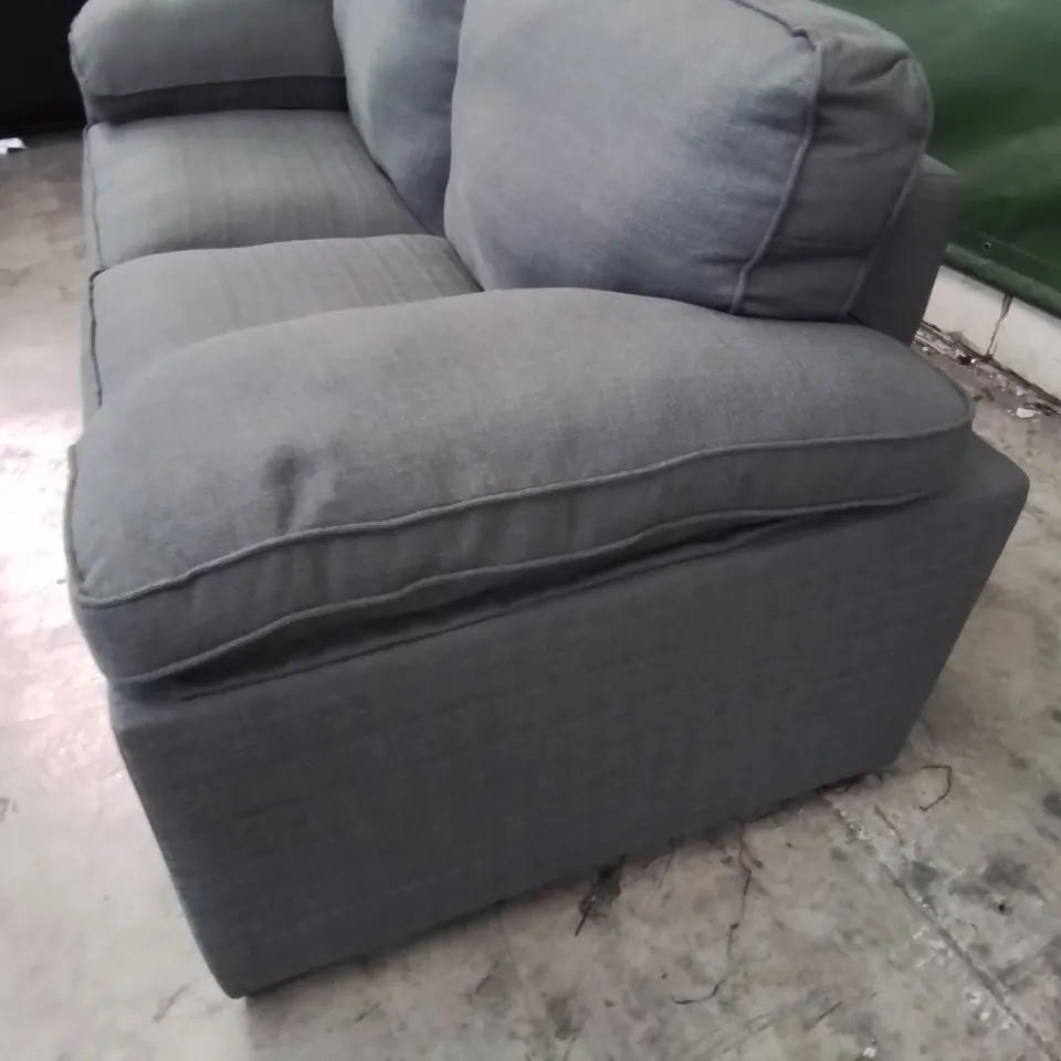 DESIGNER THREE SEATER SOFA CHARCOAL FABRIC 