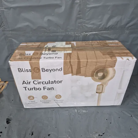 BOXED BLISS & BEYOND AIR CIRCULATOR FAN IN BEIGE