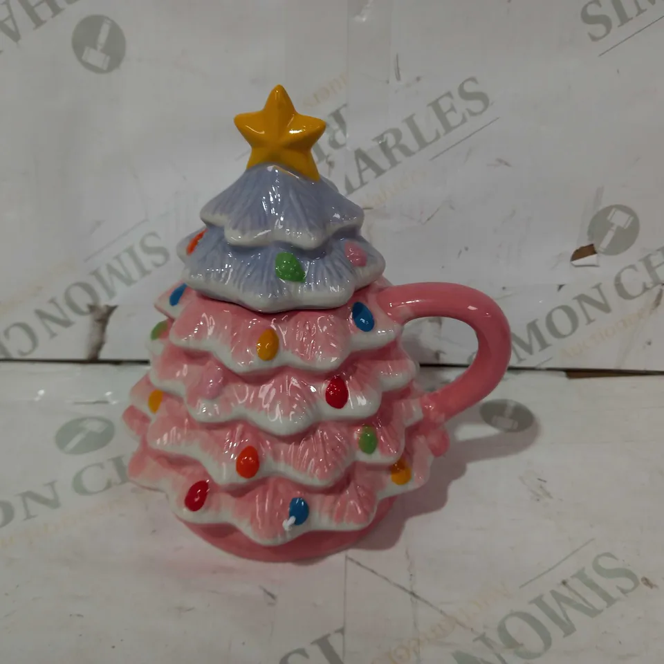 MR CHRISTMAS SET OF NOSTALGIC CERAMIC CHRISTMAS TREE MUGS IN GIFT BOXES