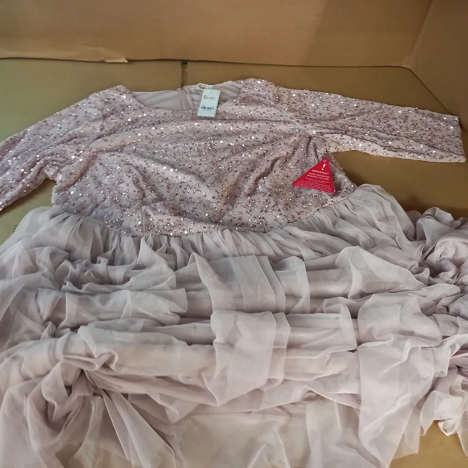 LOVE YOURS LUXE PNK SEQUIN DRESS - UK 24