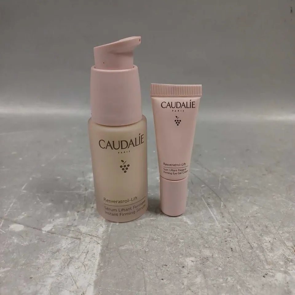 CAUDALIE LOT OF 2 ASSORTED SKINCARE PRODUCTS TO INCLUDE - INSTANT FIRMING SERUM - FIRMING GEL EYE CREAM