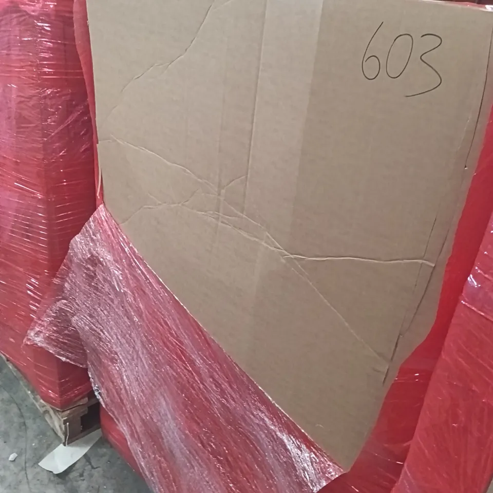 PALLET OF ASSORTED HOUSEHOLD GOODS AND PRODUCTS TO INCLUDE; STEAM CLEANER, ELECTRIC FRYER, CAMERA SYSTEM,BOXED FURNITURE ETC