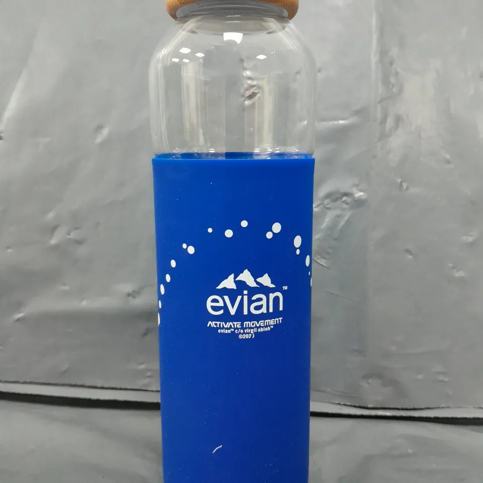 BOXED EVIAN GLASS WATER BOTTLE