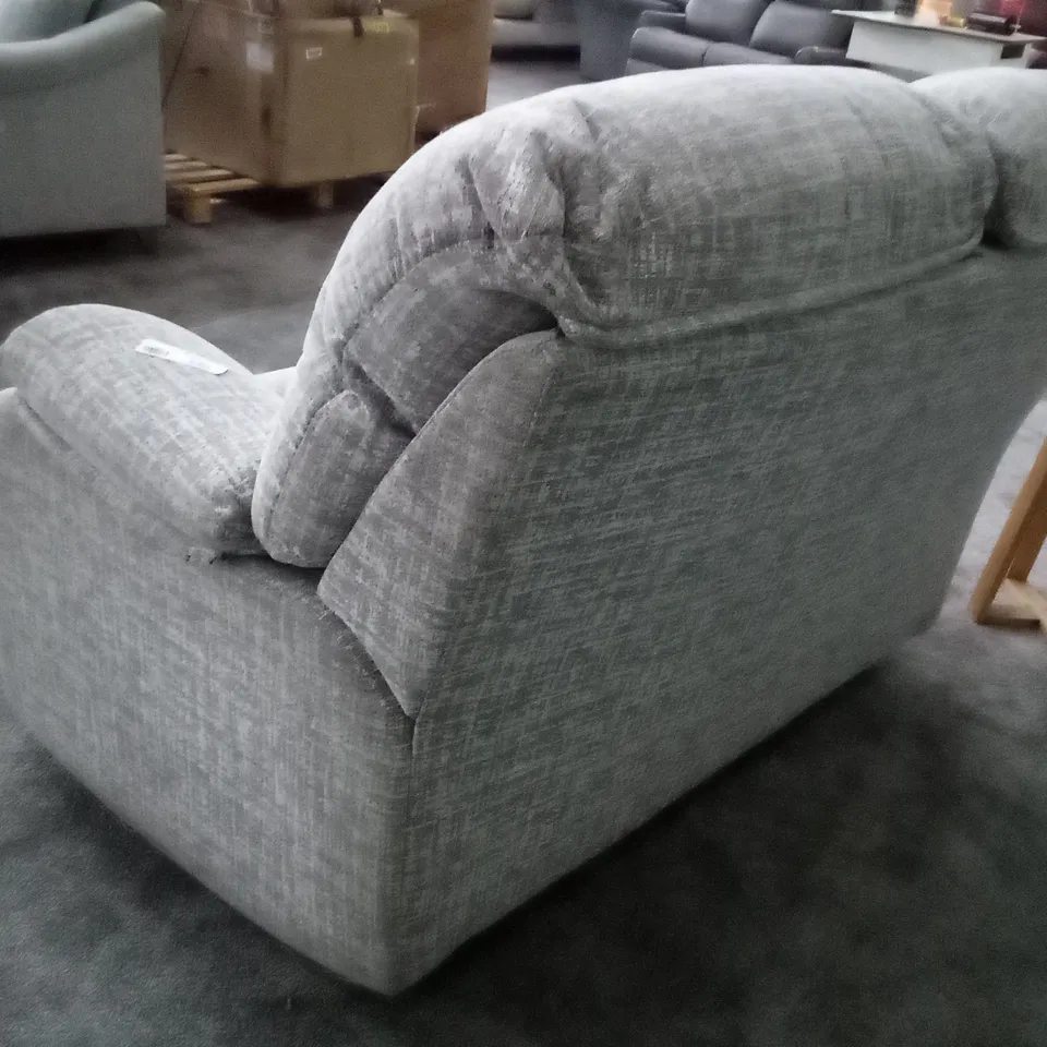QUALITY DESIGNER 2 SEATER SOFA - GREY FABRIC 