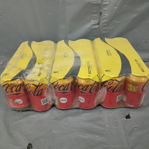 3X8 PACKS COCA COLA LEMON ZERO SUGAR 