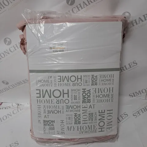BAGGED SCALLOP EDGE DUVET SET - PINK