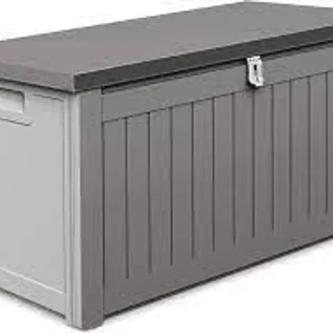 BOXED WFX UTILITY ONTARIO 96CM W 190L WATER RESISTANT PLASTIC LOCKABLE STORAGE BOX - GREY (1 BOX)