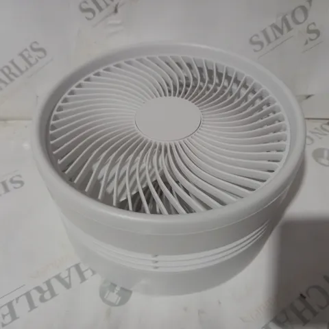 BOXED BELL & HOWELL RECHARGEABLE EXTENDABLE DESK & FLOOR FAN, WHITE