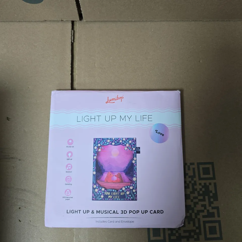 TOTE OF APPROXIMATELY 9 ASSORTED ITEMS TO INCLUDE: LIGHT UP AND MUSICAL CARD 