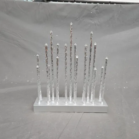 SILVER TUBE TABLE LIGHTS CHRISTMAS DECORATION