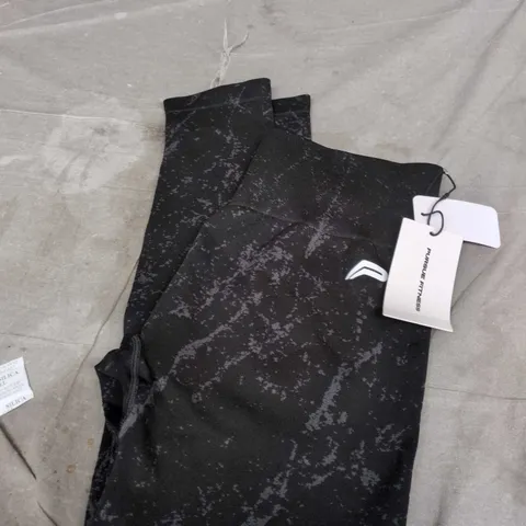 PURSUE FITNESS MARBLE BLACK LEGGINGS SIZE L