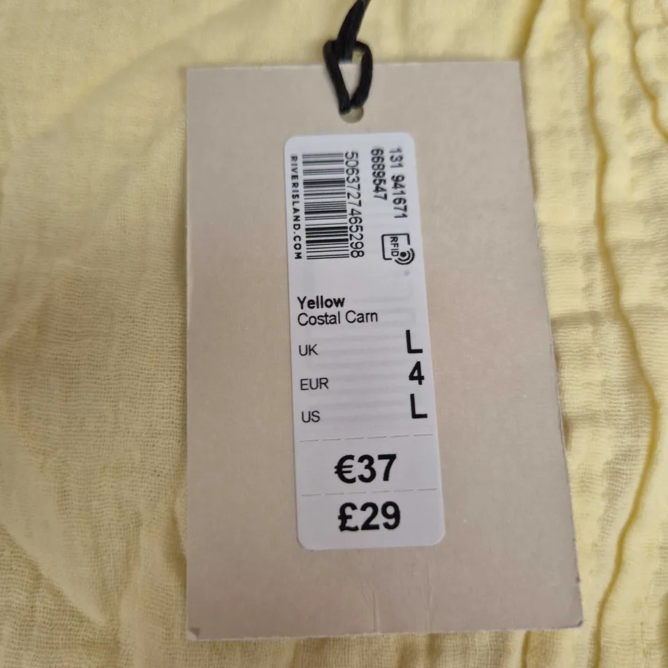 RIVER ISLAND STUDIOS RELAXED YELLOW BLOUSE – UK L