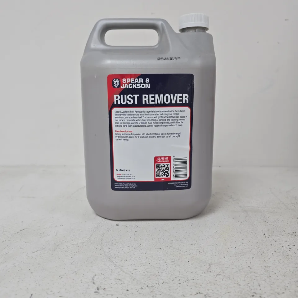 SPEAR & JACKSON RUST REMOVER – 5 LITRES