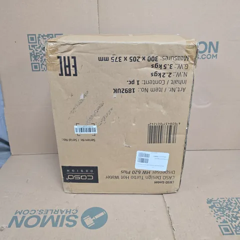 CASO TURBO LED HOT WATER DISPENSER WITH ADDITIONAL FILTER 