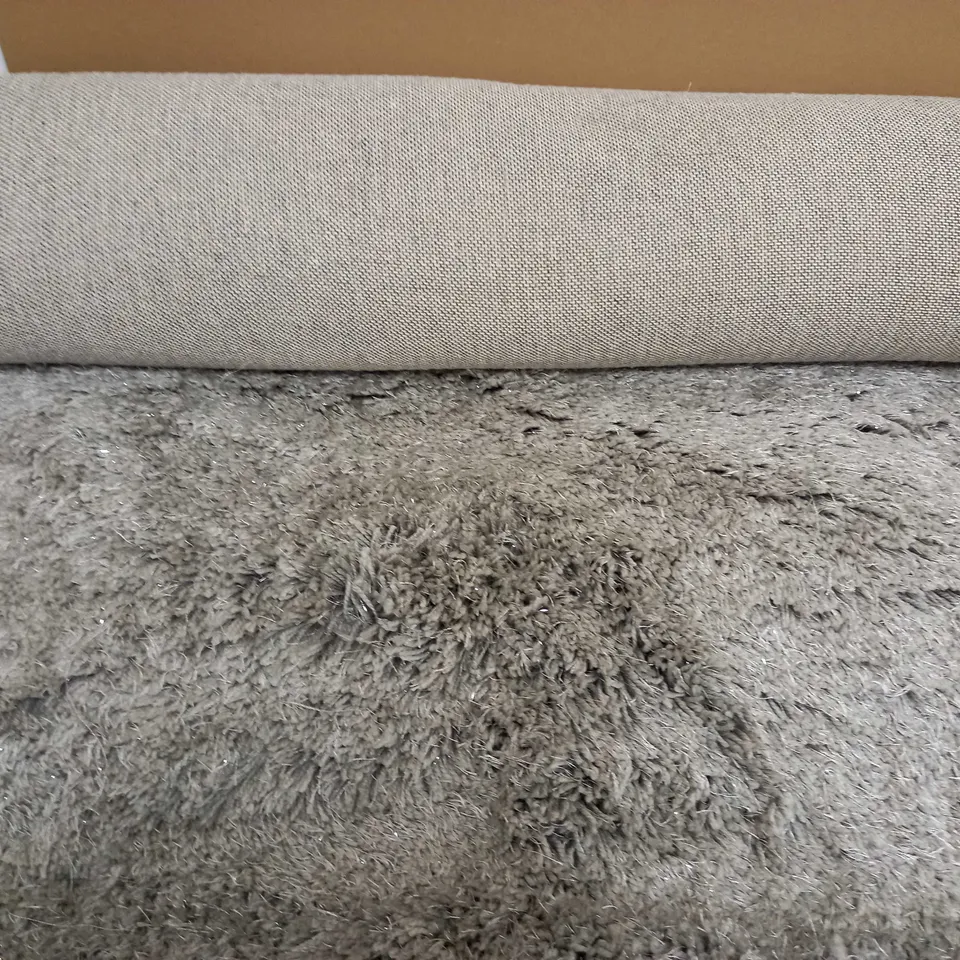 JULIEN MACDONALD SHAGGY STYLE RUG - GREY SIZE UNKNOWN