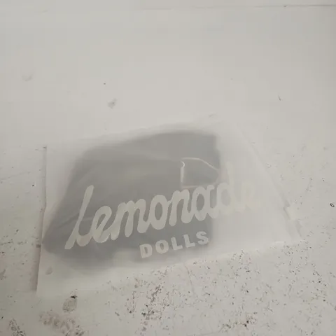 LEMONADE DOLLS PICOT LACE BRIEF β BLACK, UK SIZE 14