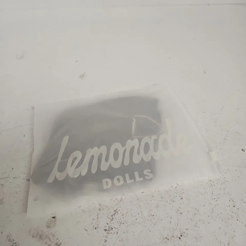 LEMONADE DOLLS PICOT LACE BRIEF – BLACK, UK SIZE 14