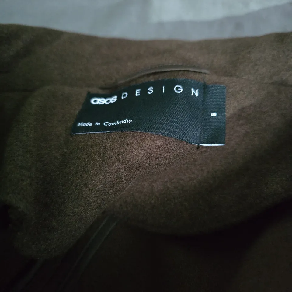 ASICS DESIGN BROWN COAT – SIZE S, UK 8-10 (EU 36-38 / US 4-6) MADE IN CAMBODIA