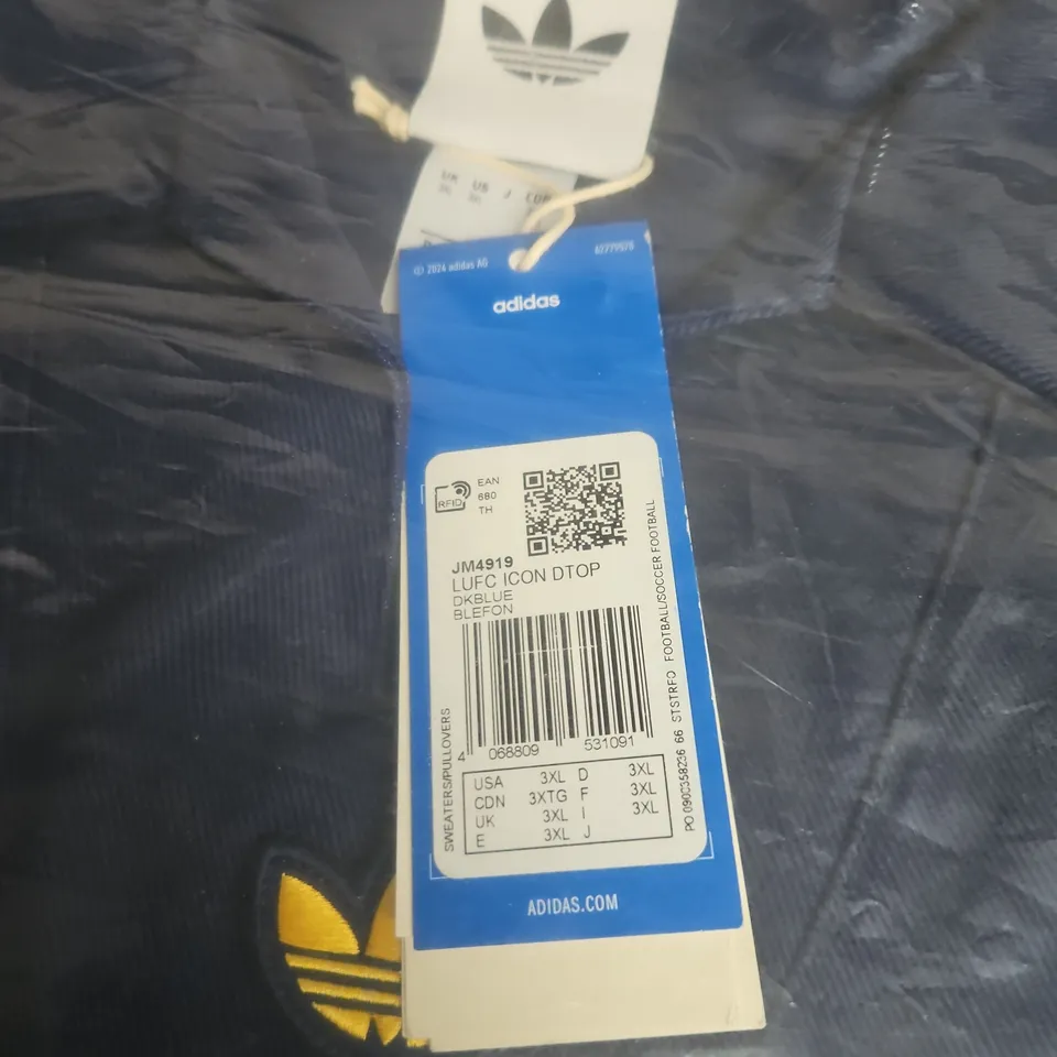 ADIDAS LUFC ICON DRILL TOP – NAVY, MEN'S UK 3XL