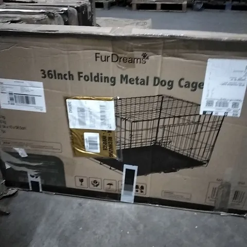 BOXED FURDREAMS 36INCH FOLDING METAL PET CAGE