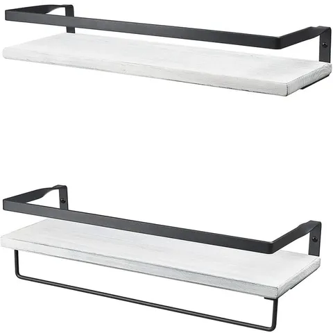 BOXED GERRITT 2 PIECE FLOATING SHELF WITH TOWEL BAR 