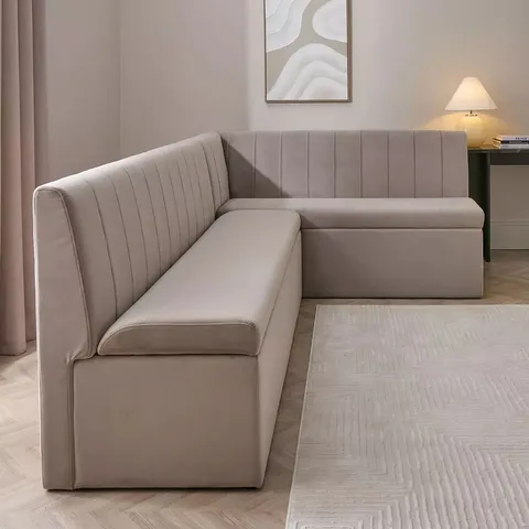 BOXED SANDER CORNER STORAGE BOOTH - PEBBLE GREY (2 BOXES)