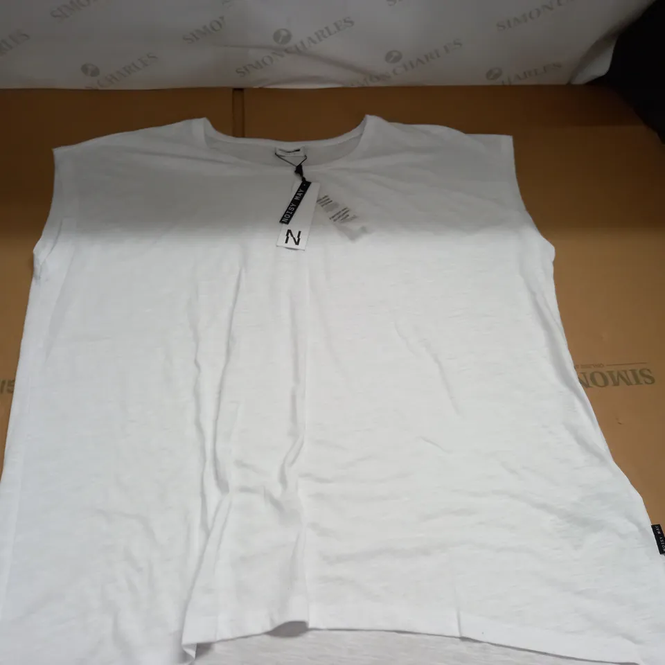 NOISY MAY WHITE VEST - L