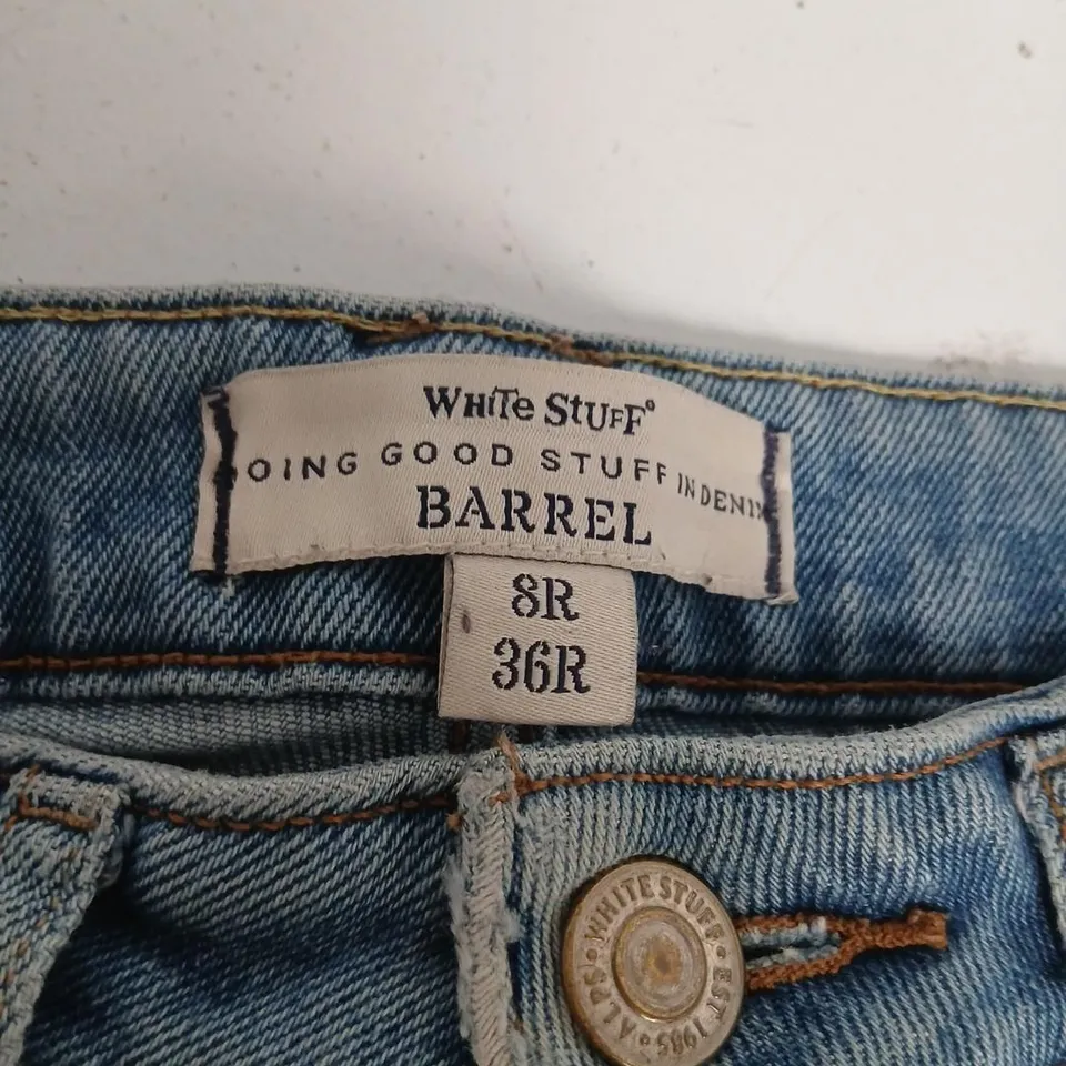 WHITE STUFF BARREL JEANS – WOMEN'S UK 8 REGULAR (8R/36R)