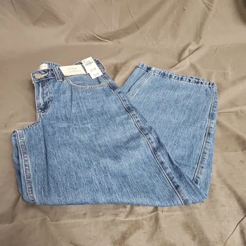 HOLLISTER TAPER BAGGY LOW RISE JEANS IN BLUE SIZE W27 SHORT