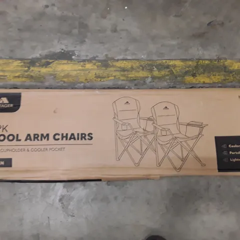 BOXED SET OF 2 CAMPING CHAIRS - GREEN