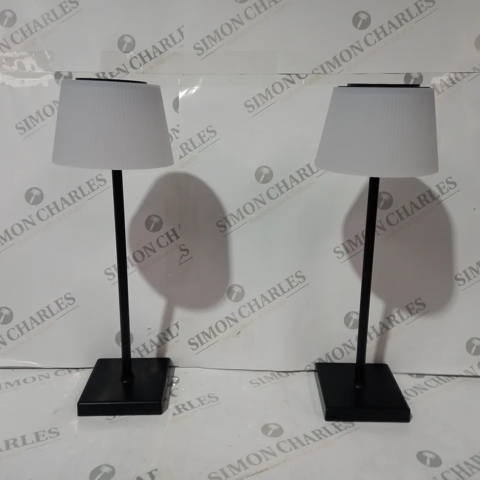 BOXED SFIXX SET OF 2 INDOOR/OUTDOOR TOUCH TABLE LIGHTS BLACK