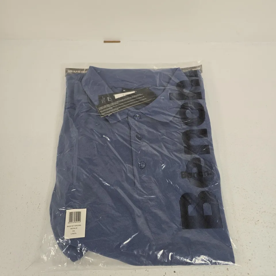 BENCH POLO SHIRT - MID BLUE, UK XXL (EU 56)