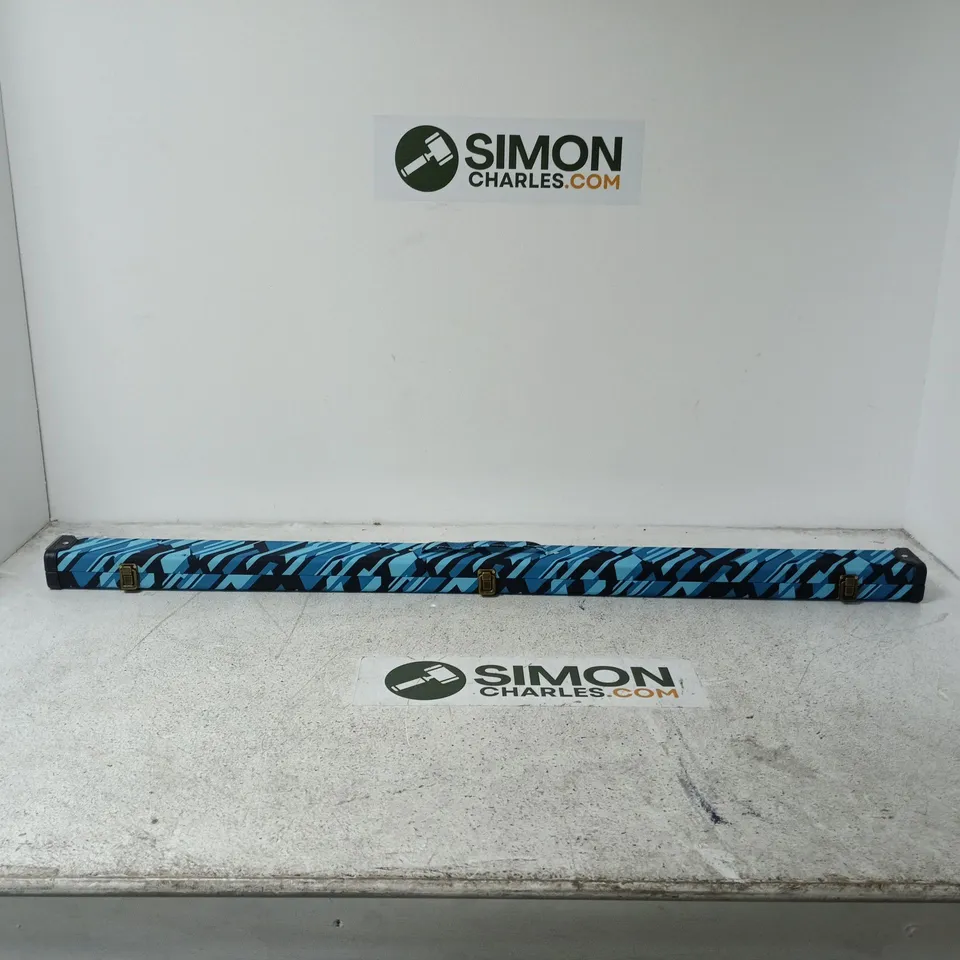 BLUE/BLACK ABSTRACT PATTERN SNOOKER/POOL CUE CASE 120CM APPROX
