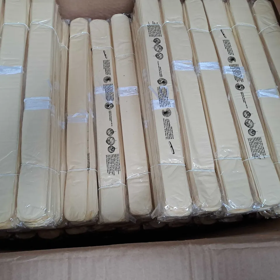 BOX OF APPROXIMATELY 200 TISSUE PAPER POM POMS IN PASTEL YELLOW