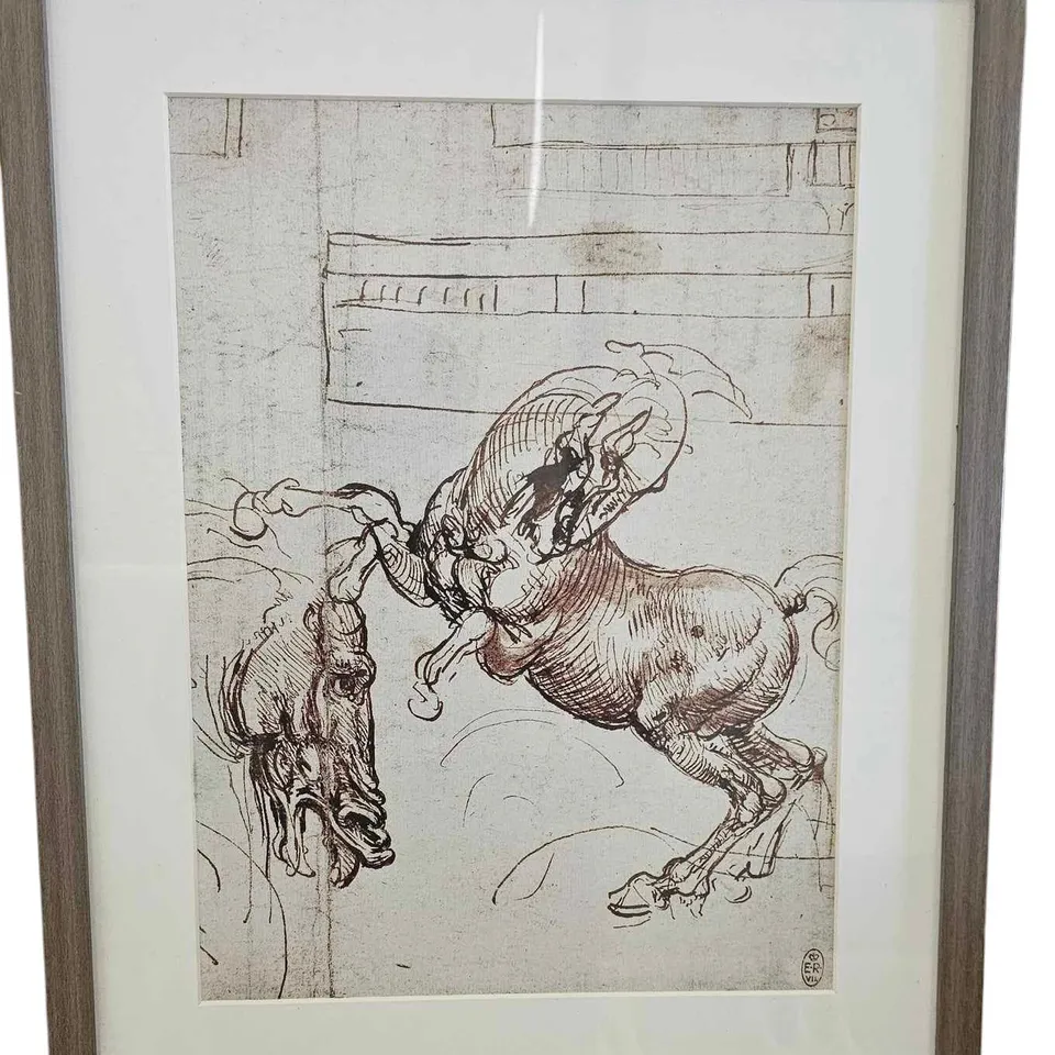 LEONARDO DA VINCI FRAMED REPLICA SKETCH RRP £200