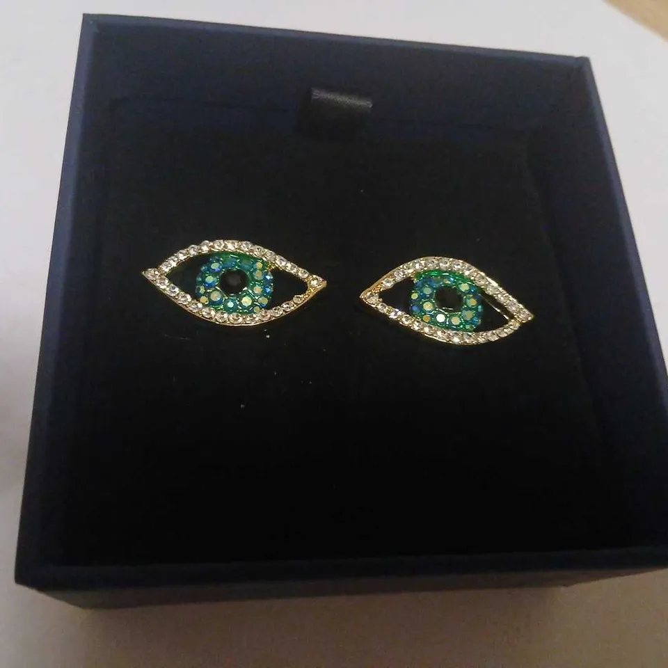 BUTLER & WILSON CRYSTAL EYE STUD EARRINGS 