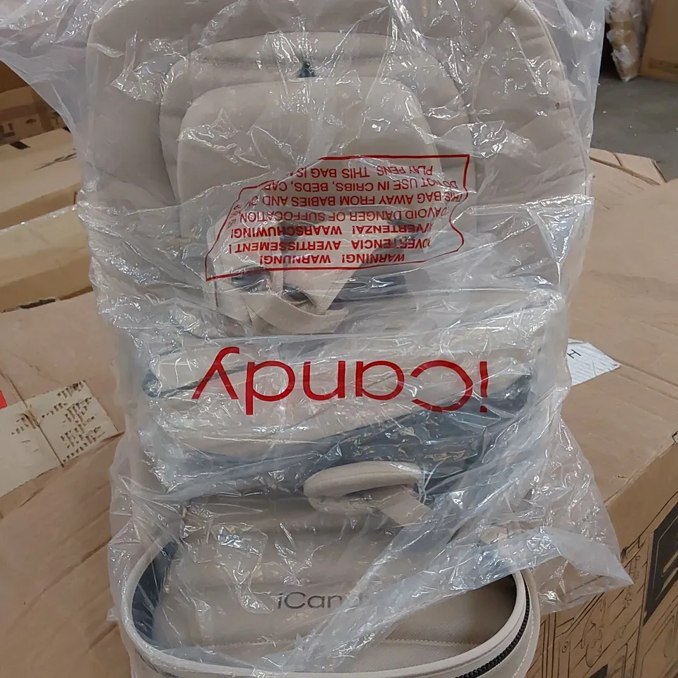 BOXED PEACH7 TRAVEL SYSTEM SET - BISCOTTI/LATTE (3 BOXES) // INCLUDES PRAM, CAR SEAT AND SOME ACCESSORIES - MISSING CARRY COT