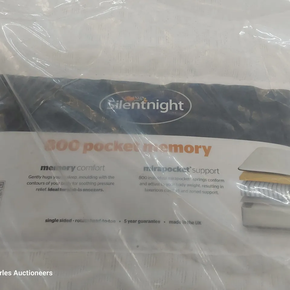 BAGGED 4'6" DOUBLE SILENTNIGHT 800 POCKET MEMORY MATTRESS 