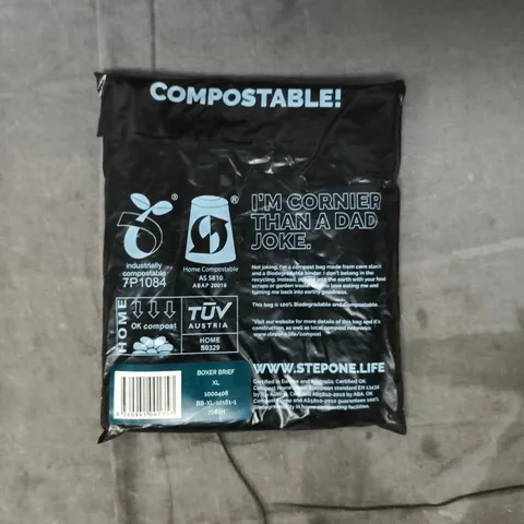 BAGGED STEP ONE BOXER BRIEFS IN DARK TEAL SIZE XL