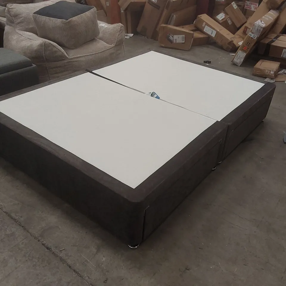 DESIGNER UPHOLSTERED 4'6 DOUBLE 2 DRAWER DIVAN BASE